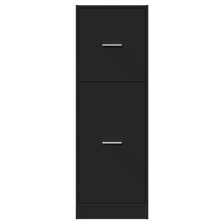 apotekerskab 40x41x118 cm konstrueret træ sort