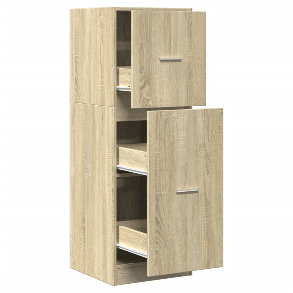 udtræksskab 40x41x118 cm konstrueret træ sonoma-eg