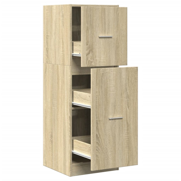 udtræksskab 40x41x118 cm konstrueret træ sonoma-eg