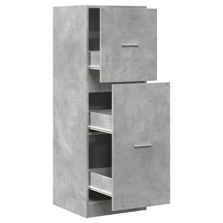 apotekerskab 40x41x118 cm konstrueret træ betongrå