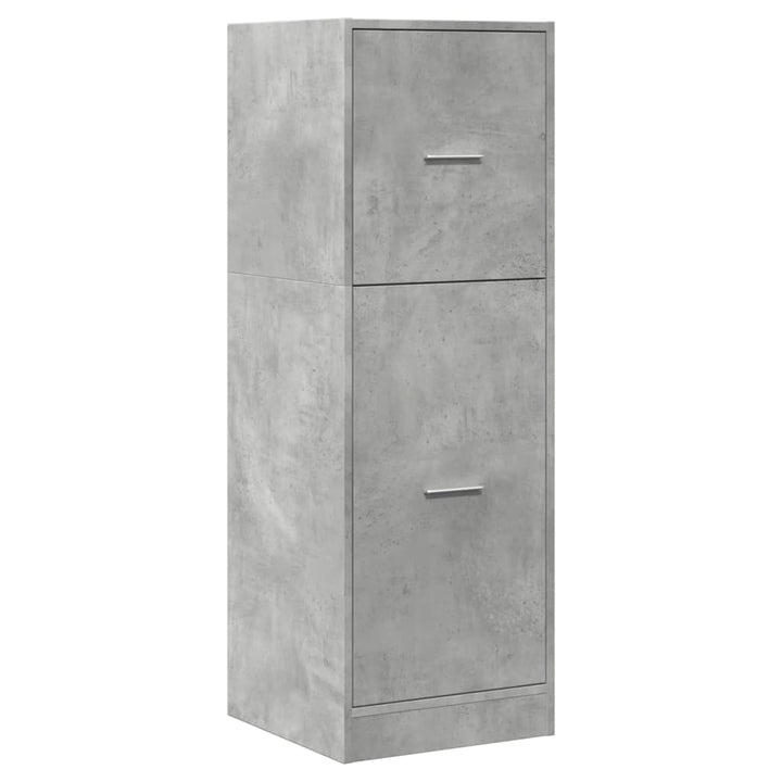 apotekerskab 40x41x118 cm konstrueret træ betongrå