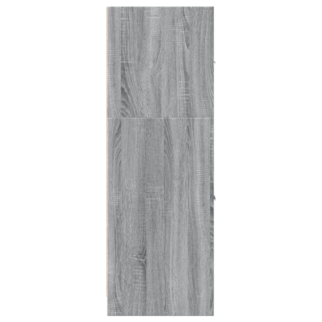 udtræksskab 40x41x118 cm konstrueret træ grå sonoma-eg