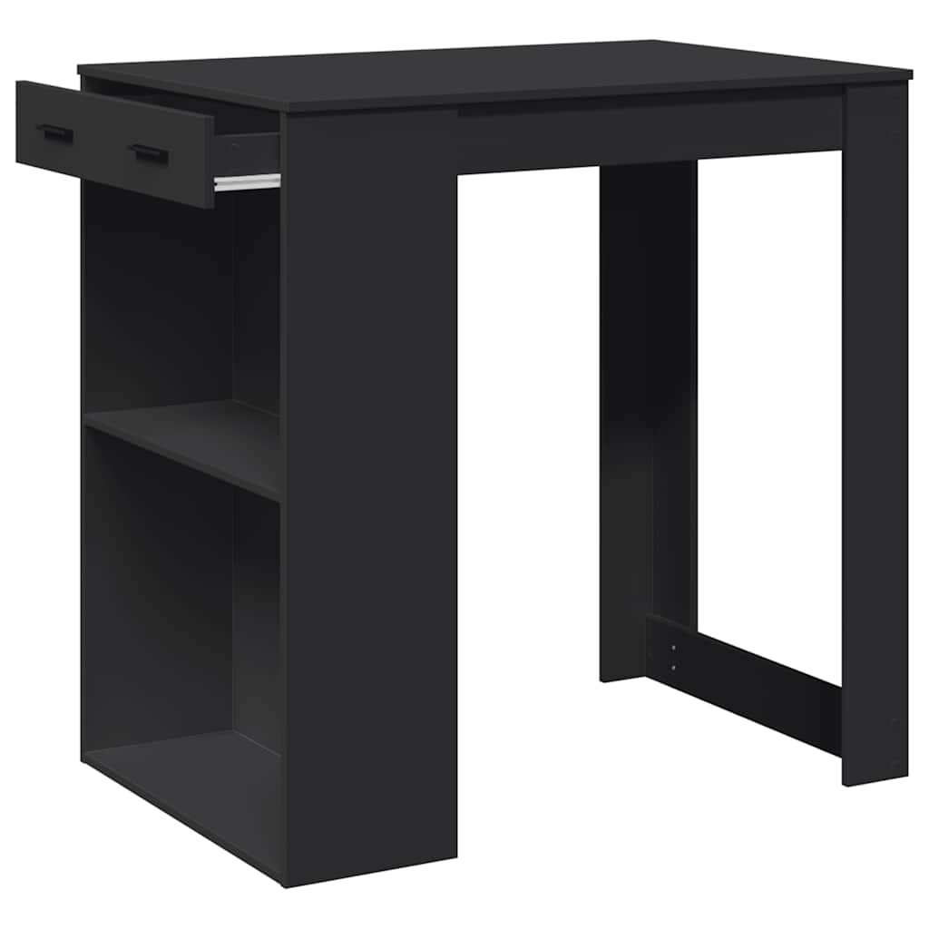 barbord 102x70x103,5 cm konstrueret træ sort