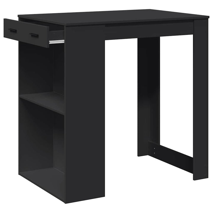 barbord 102x70x103,5 cm konstrueret træ sort