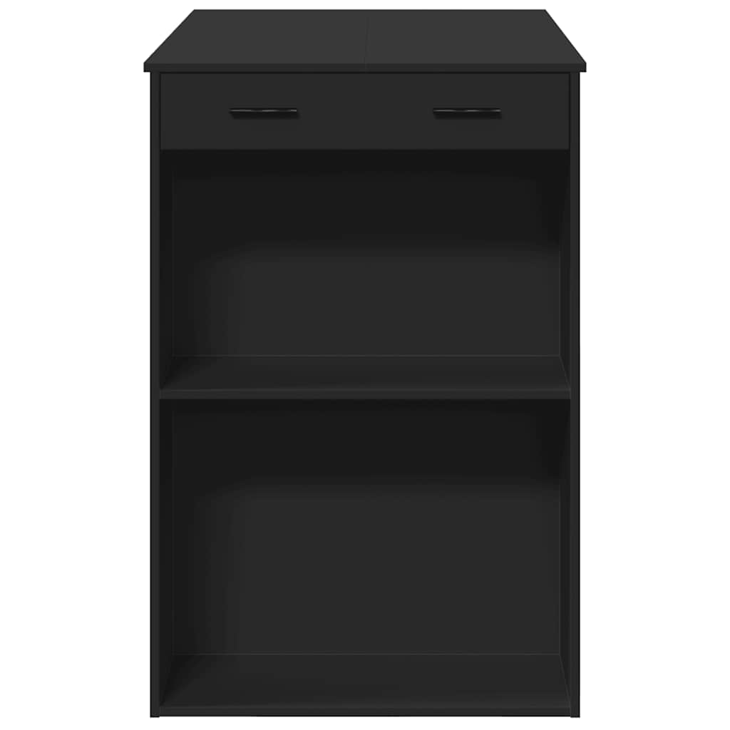 barbord 102x70x103,5 cm konstrueret træ sort