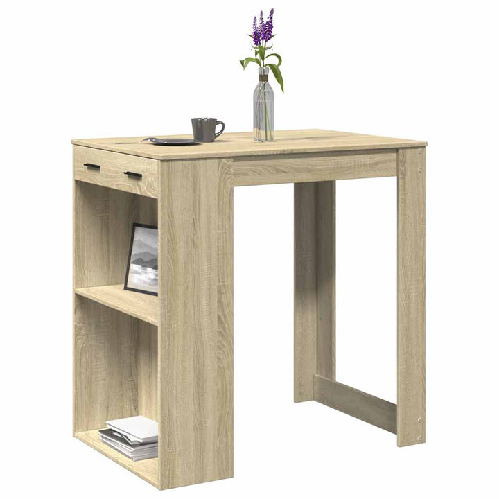 barbord 102x70x103,5 cm konstrueret træ sonoma-eg