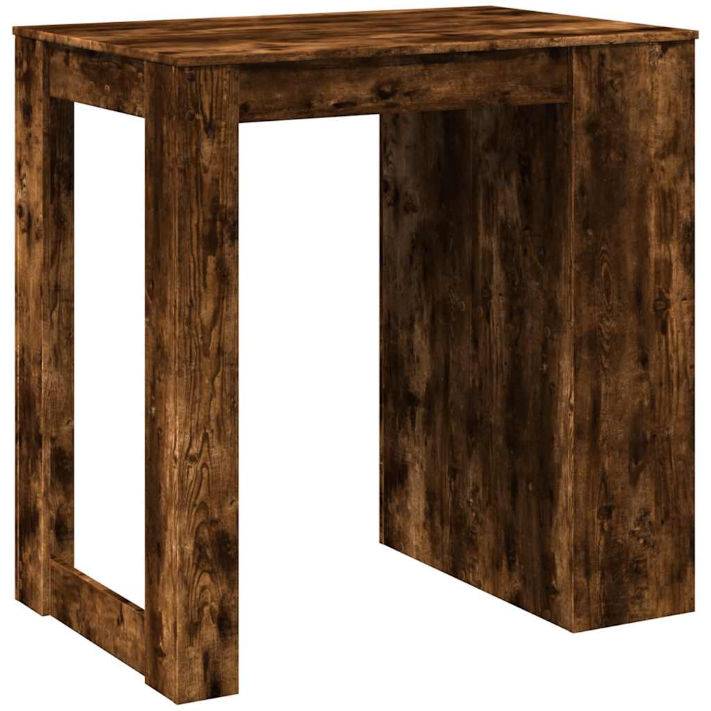 barbord 102x70x103,5 cm konstrueret træ røget egetræsfarve
