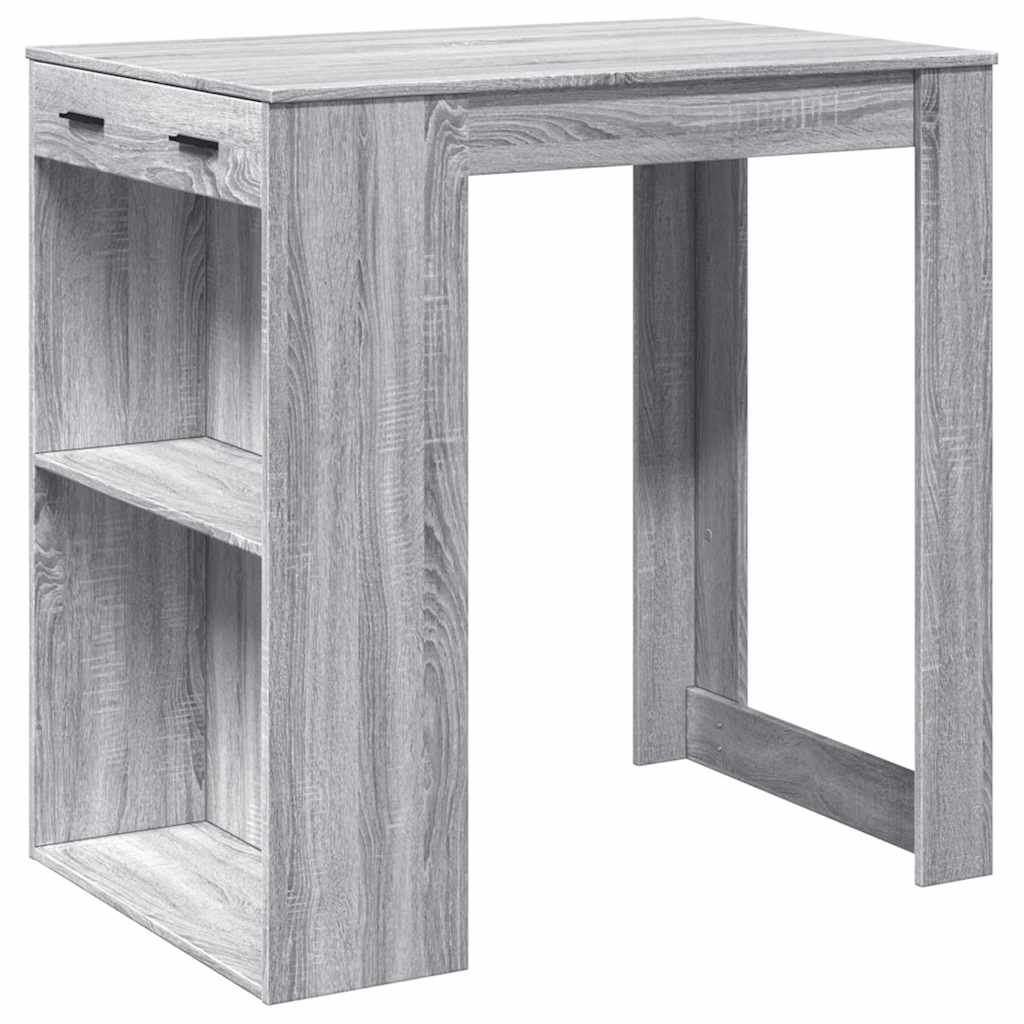 barbord 102x70x103,5 cm konstrueret træ grå sonoma-eg