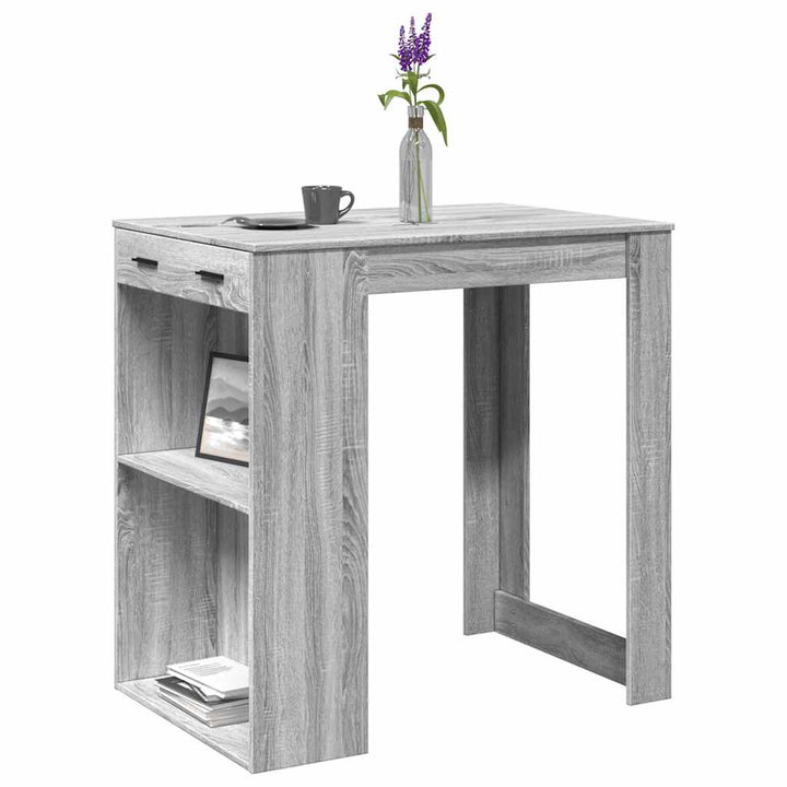 barbord 102x70x103,5 cm konstrueret træ grå sonoma-eg