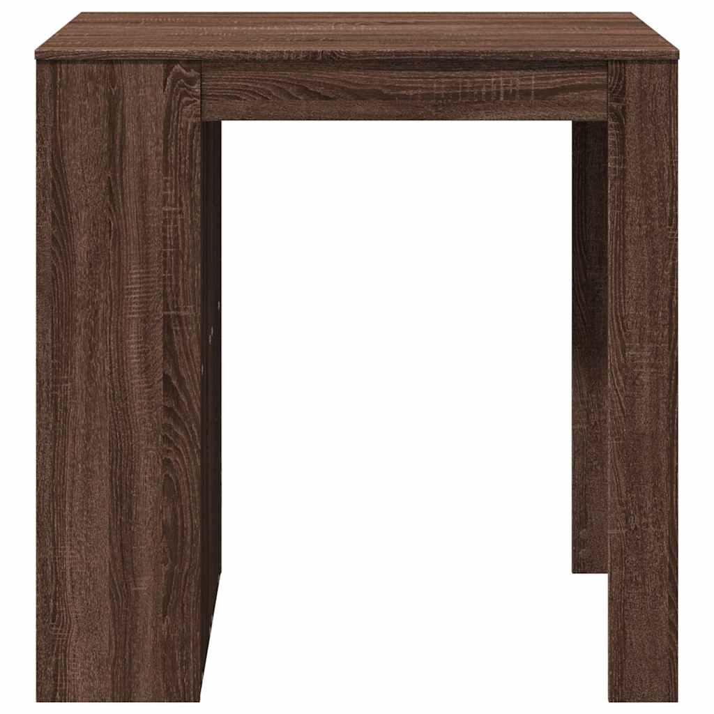 barbord 102x70x103,5 cm konstrueret træ brun egetræsfarve