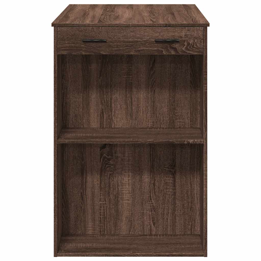 barbord 102x70x103,5 cm konstrueret træ brun egetræsfarve