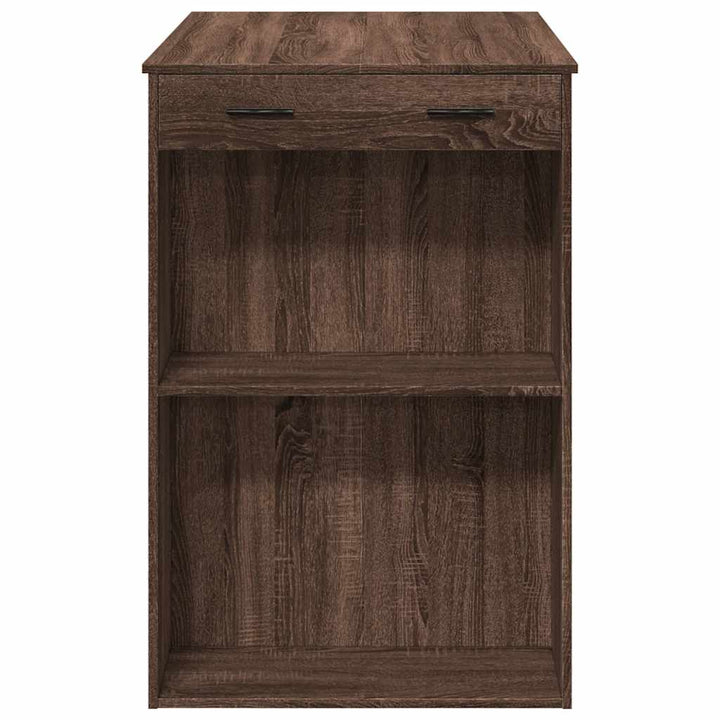 barbord 102x70x103,5 cm konstrueret træ brun egetræsfarve