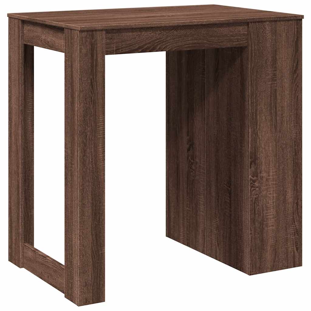 barbord 102x70x103,5 cm konstrueret træ brun egetræsfarve