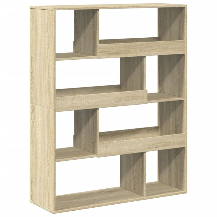 bogreol 100x33x125,5 cm konstrueret træ sonoma-eg
