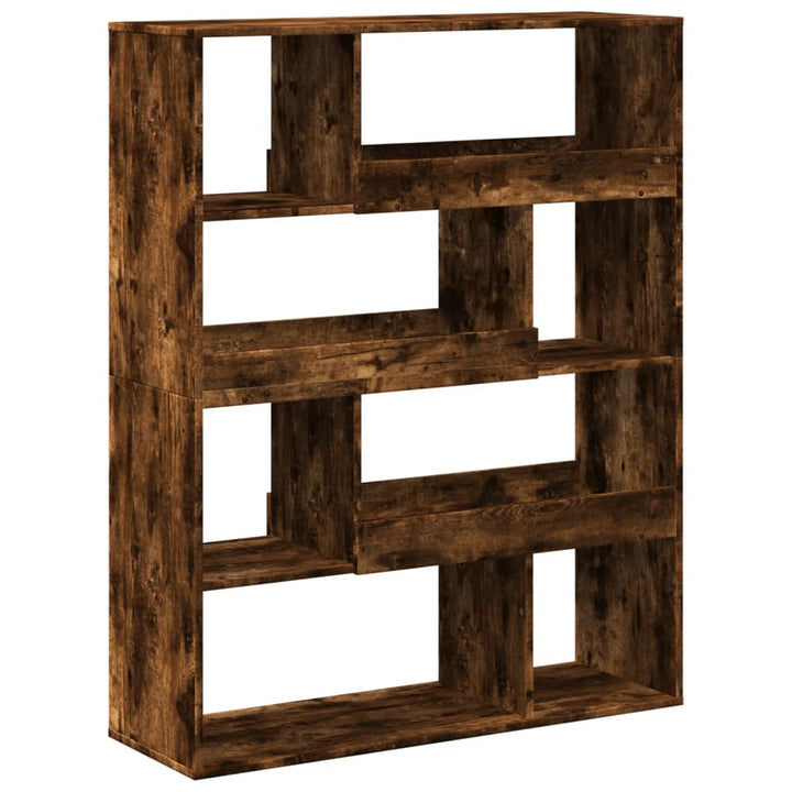 bogreol 100x33x125,5 cm konstrueret træ røget egetræsfarve