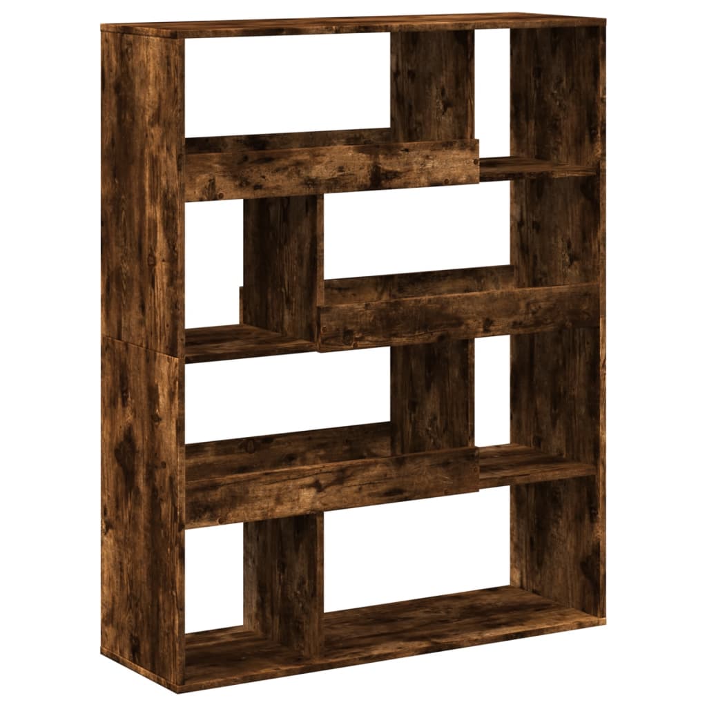 bogreol 100x33x125,5 cm konstrueret træ røget egetræsfarve