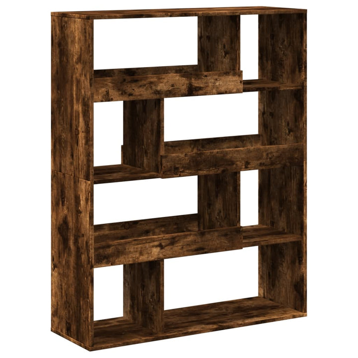 bogreol 100x33x125,5 cm konstrueret træ røget egetræsfarve