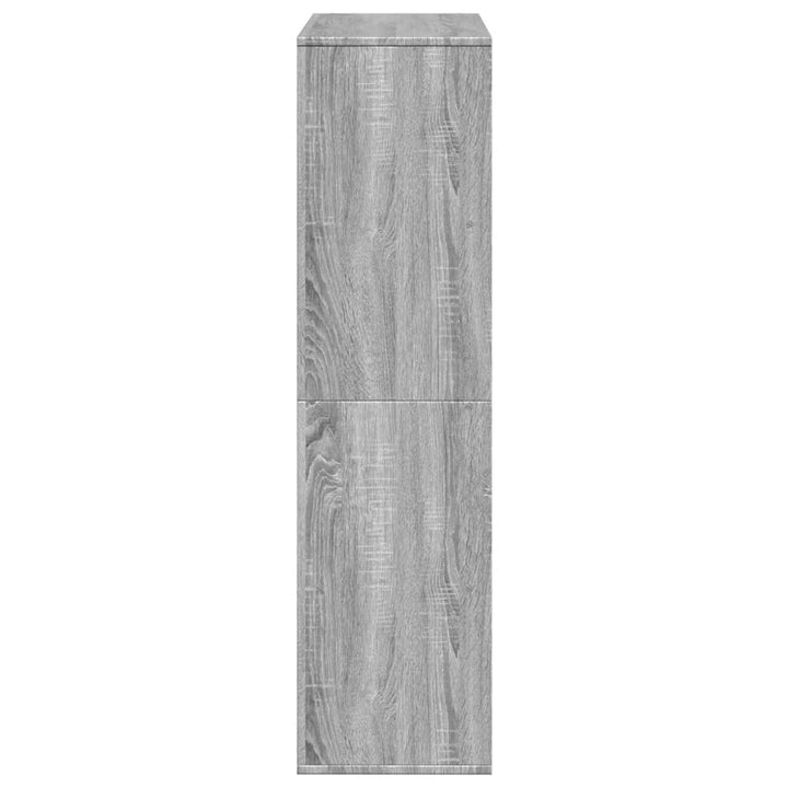bogreol 100x33x125,5 cm konstrueret træ grå sonoma-eg