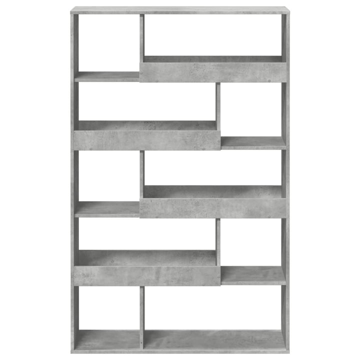 bogreol 100x33x156,5 cm konstrueret træ betongrå