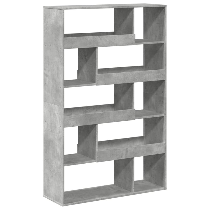 bogreol 100x33x156,5 cm konstrueret træ betongrå