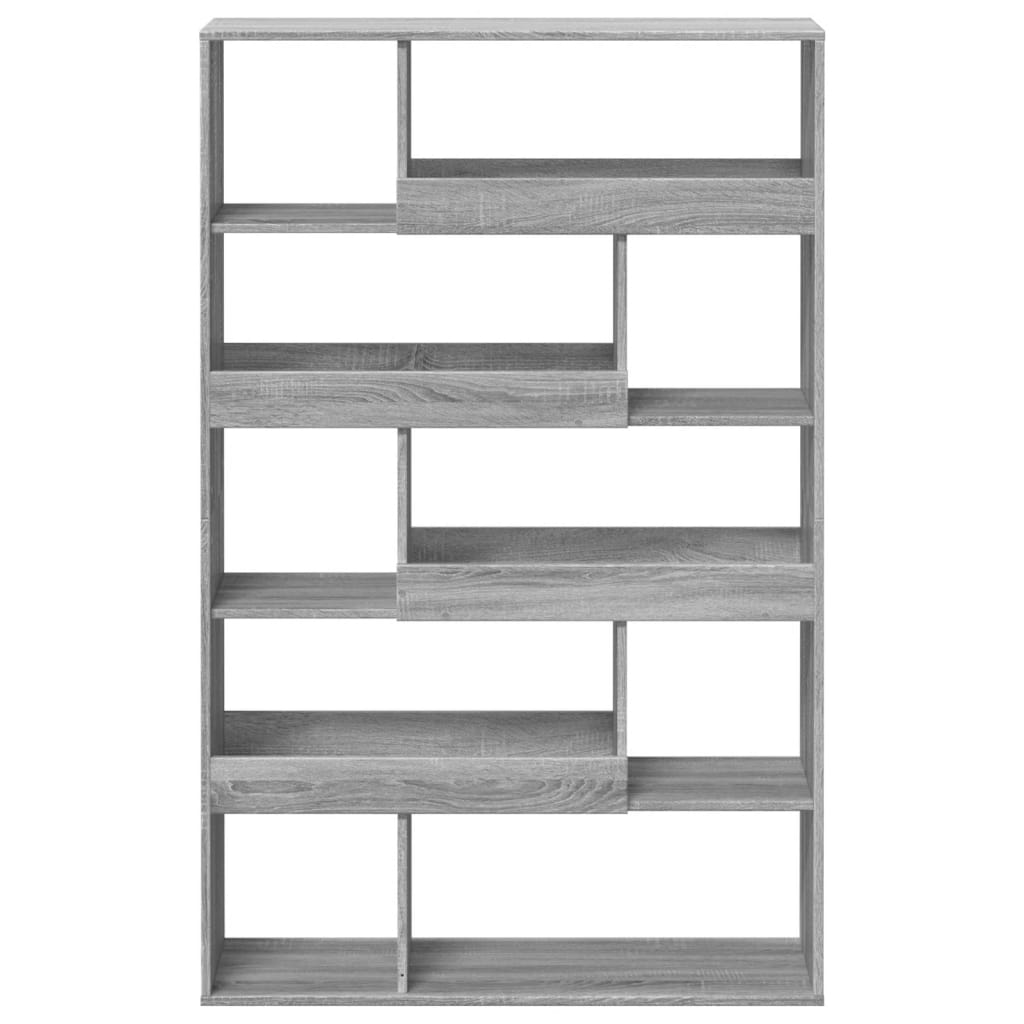 bogreol 100x33x156,5 cm konstrueret træ grå sonoma-eg