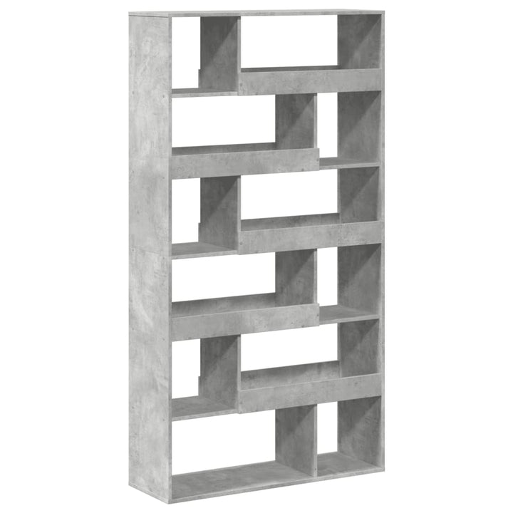 bogreol 100x33x187,5 cm konstrueret træ betongrå