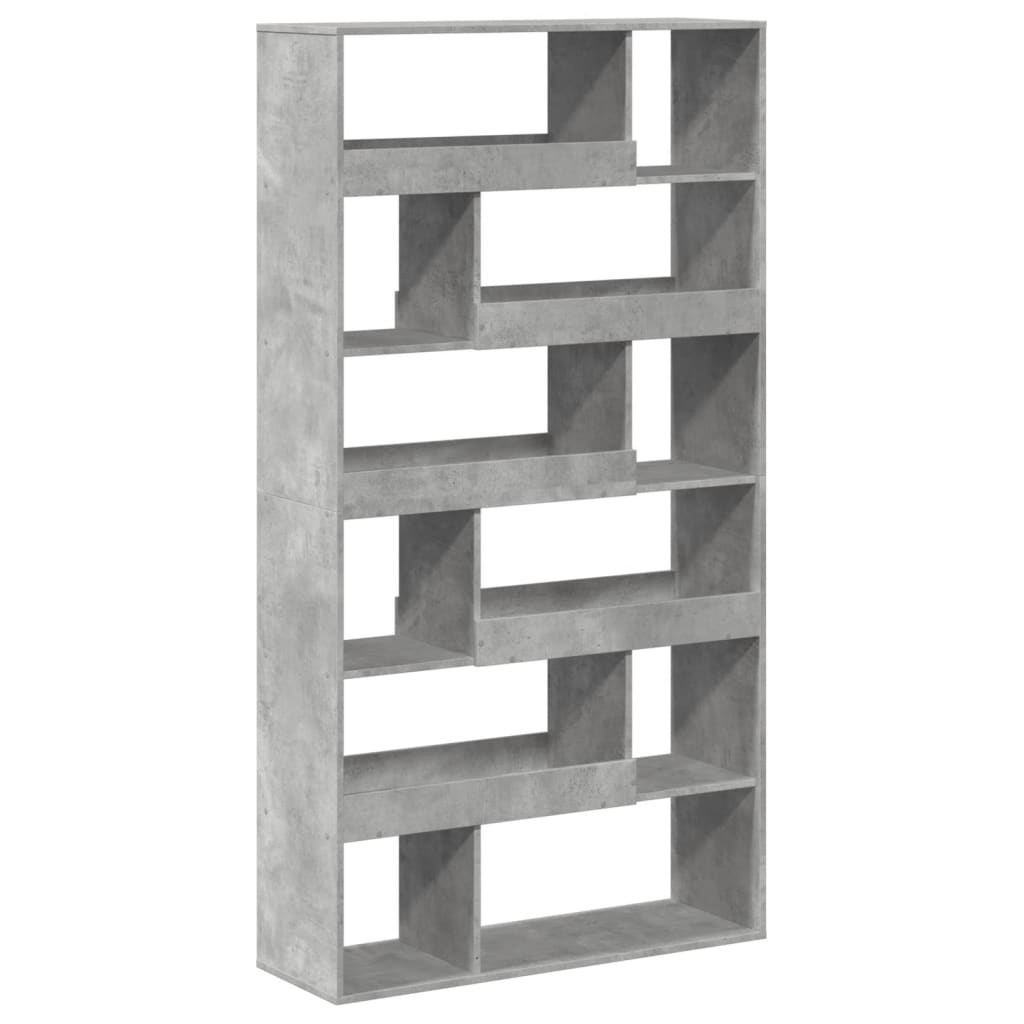 bogreol 100x33x187,5 cm konstrueret træ betongrå
