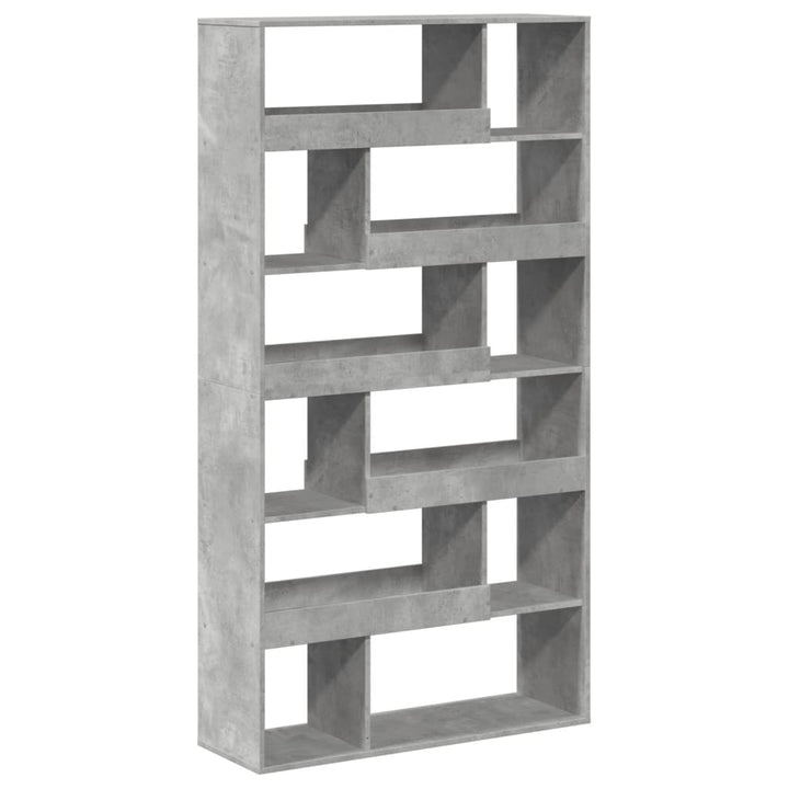 bogreol 100x33x187,5 cm konstrueret træ betongrå