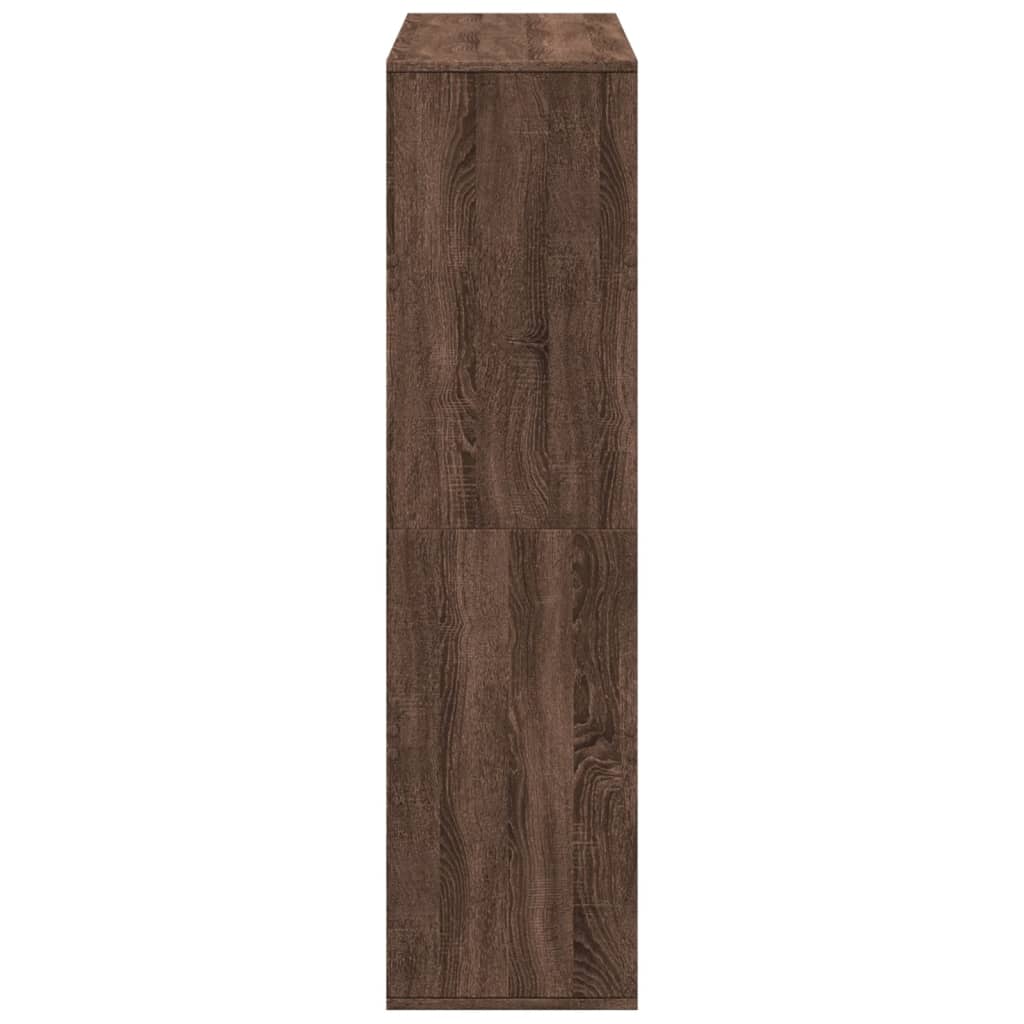 bogreol 100x33x125,5 cm konstrueret træ brun egetræsfarve