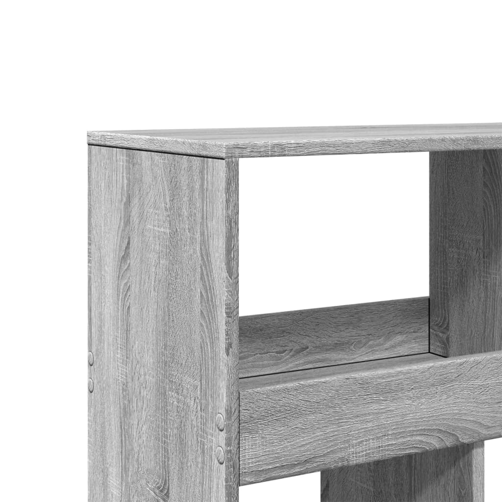 bogreol 100x33x187,5 cm konstrueret træ grå sonoma-eg