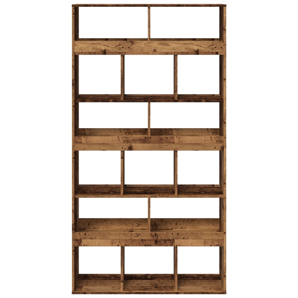 bogreol 100x33x187,5 cm konstrueret træ gammelt trælook