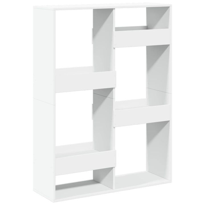 bogreol 100x33x135 cm konstrueret træ hvid