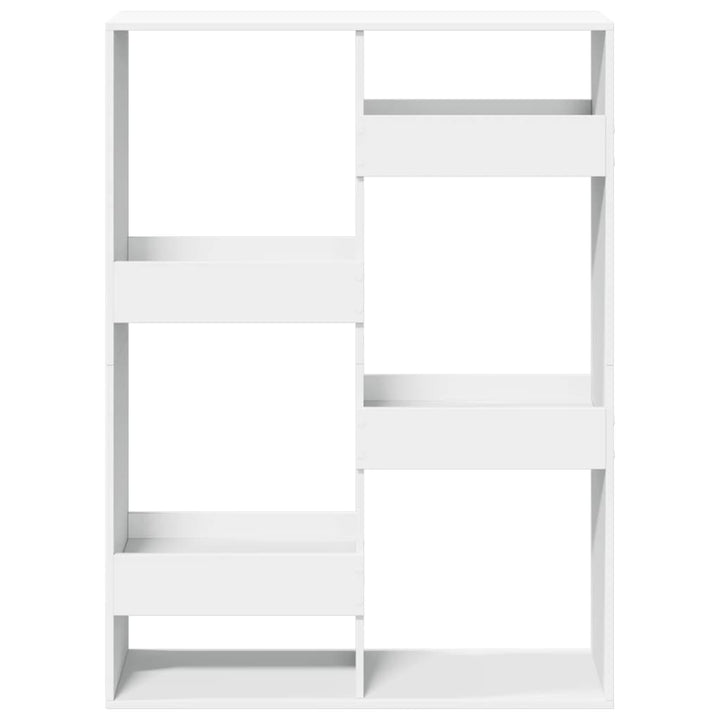 bogreol 100x33x135 cm konstrueret træ hvid