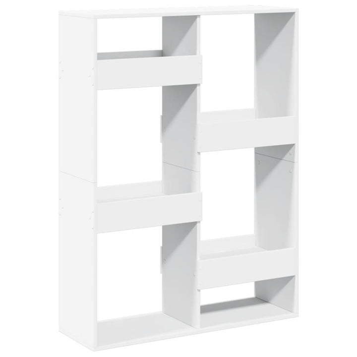 bogreol 100x33x135 cm konstrueret træ hvid