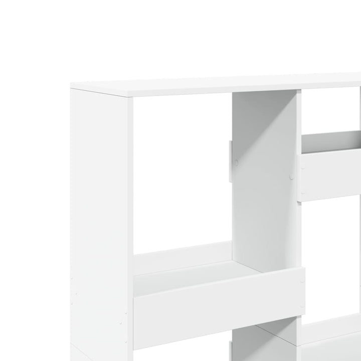 bogreol 100x33x135 cm konstrueret træ hvid