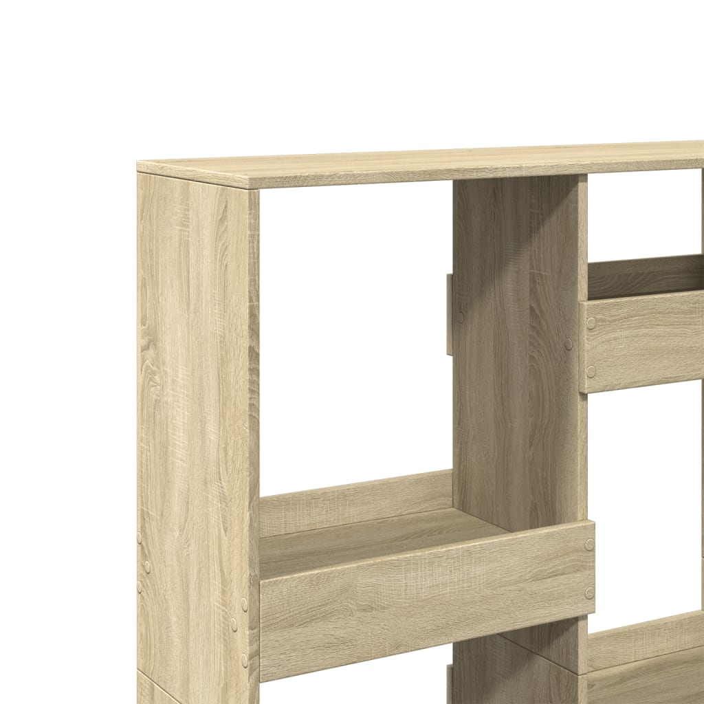 bogreol 100x33x135 cm konstrueret træ sonoma-eg