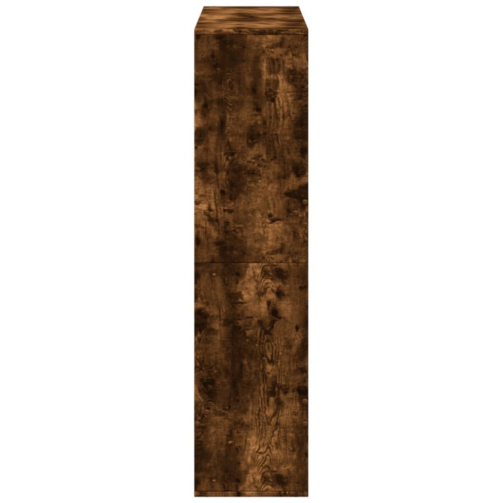 bogreol 100x33x135 cm konstrueret træ røget egetræsfarve