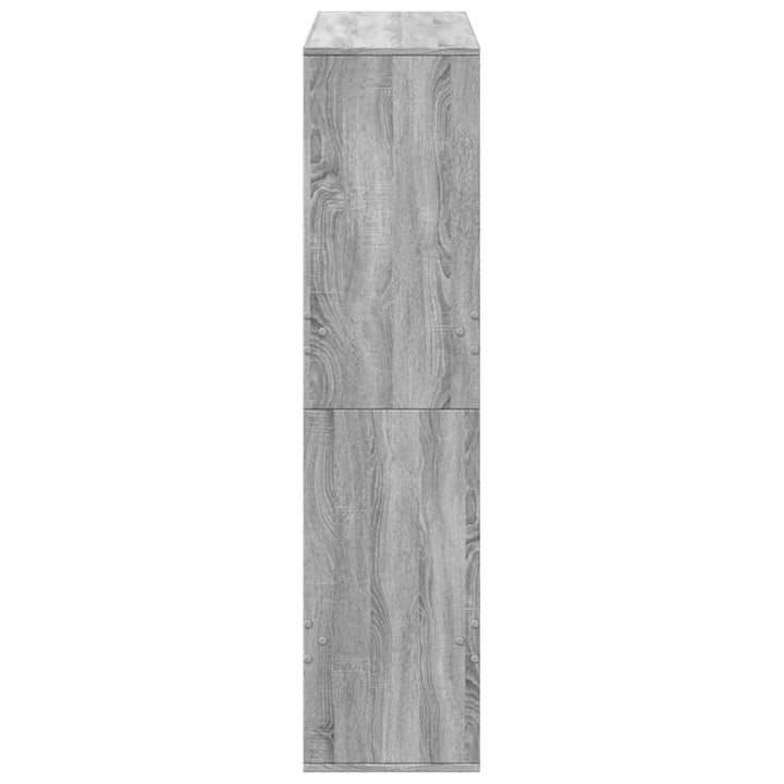 bogreol 100x33x135 cm konstrueret træ grå sonoma-eg