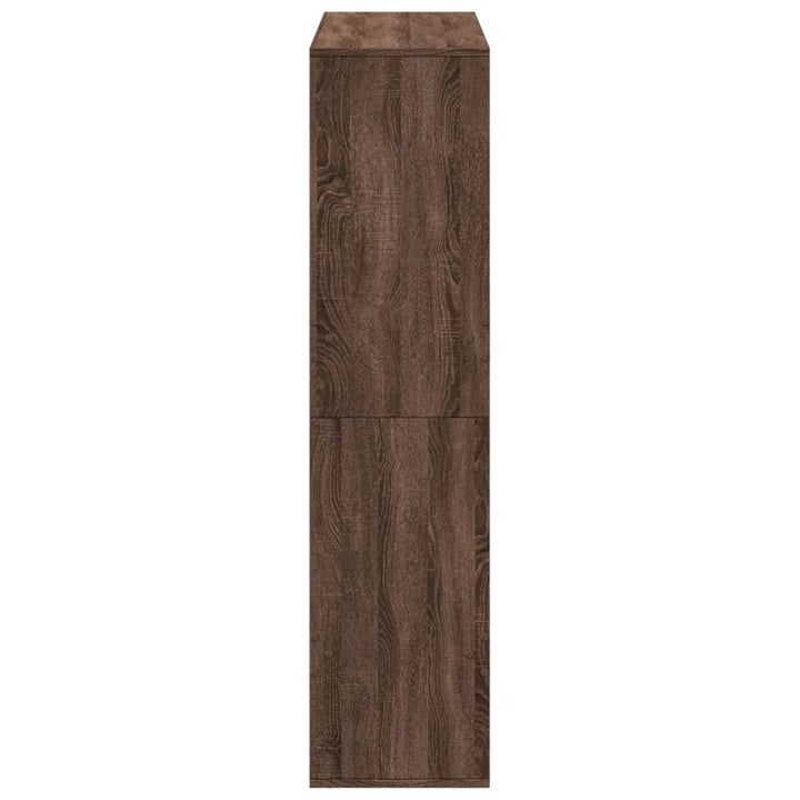 bogreol 100x33x135 cm konstrueret træ brun egetræsfarve