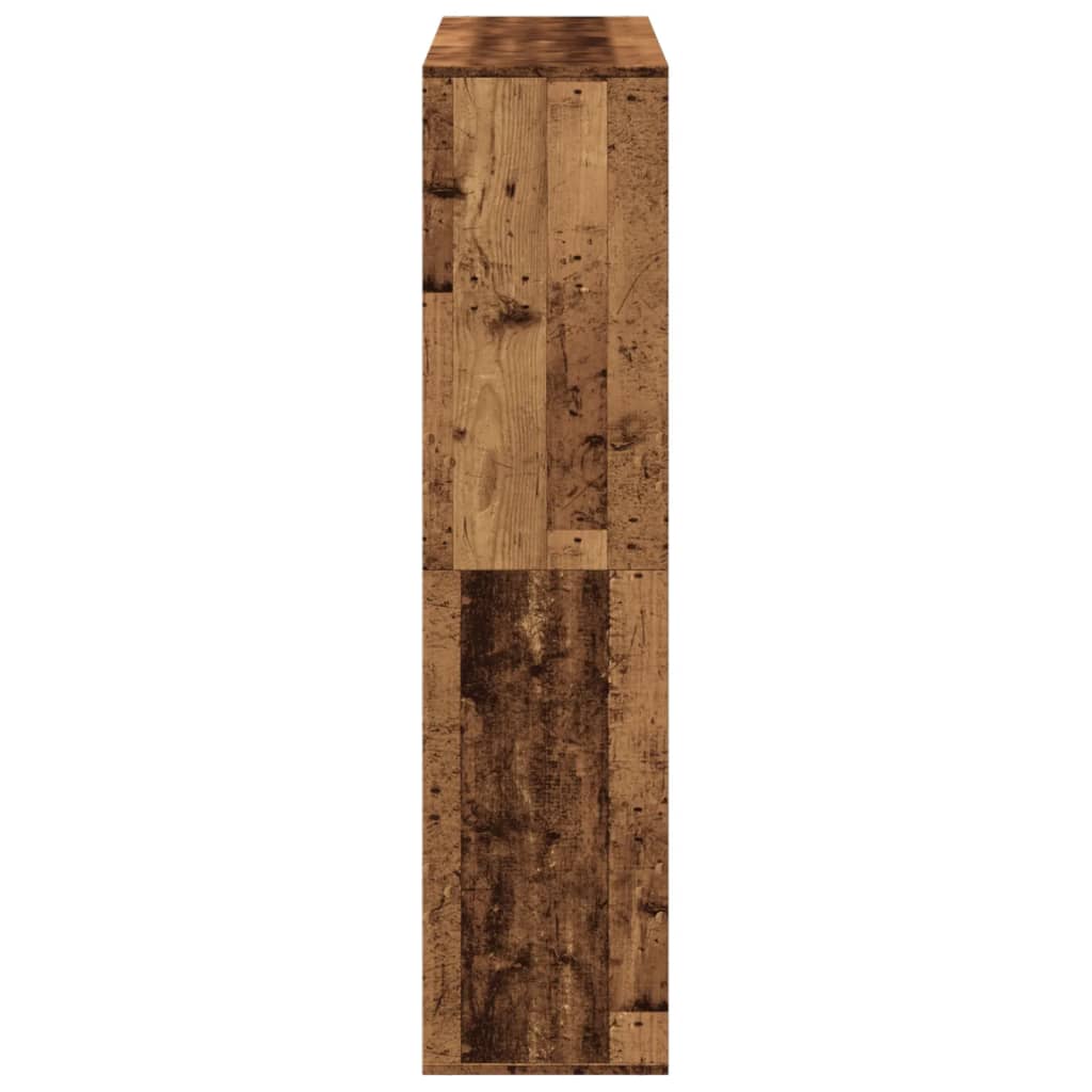 bogreol 100x33x135 cm konstrueret træ antikt træ