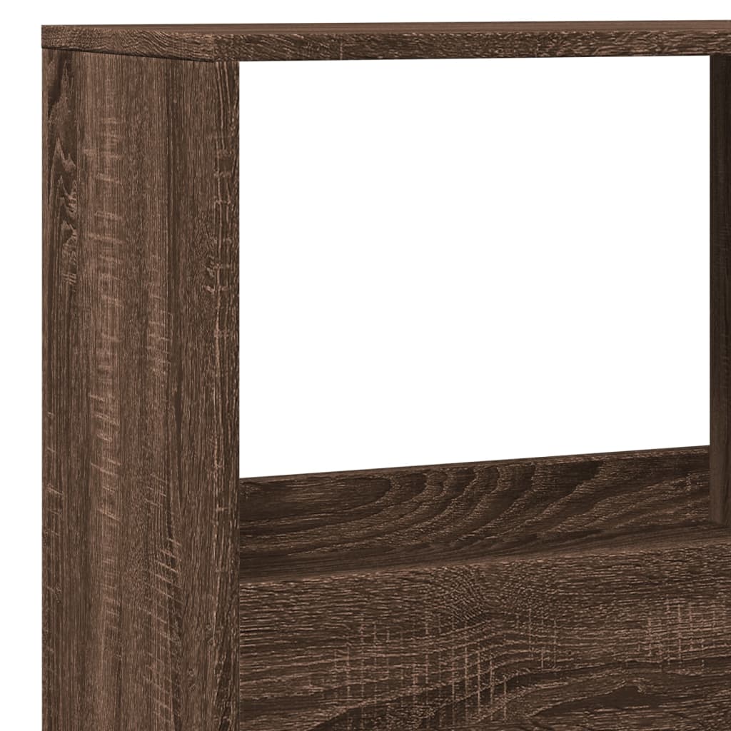 bogreol 100x33x155,5 cm konstrueret træ brun egetræsfarve
