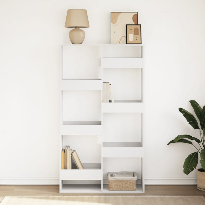 bogskab 100x33x175 cm konstrueret træ hvid