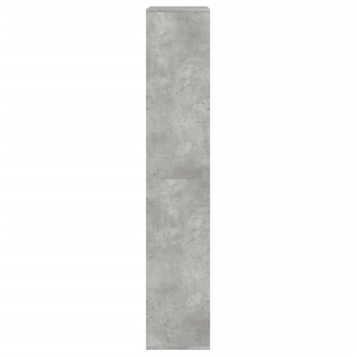 bogreol 100x33x175 cm konstrueret træ betongrå