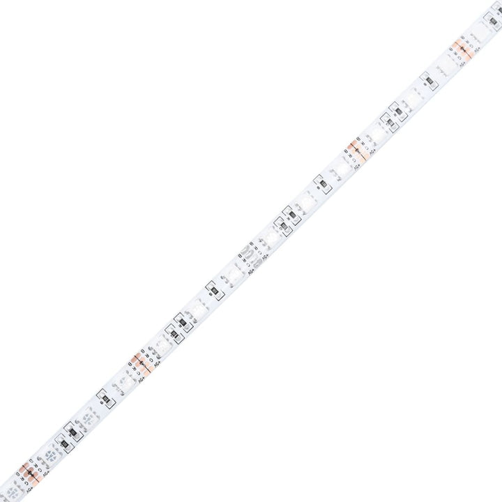skrivebord med LED-lys 120x55x91 cm konstrueret træ brunt eg