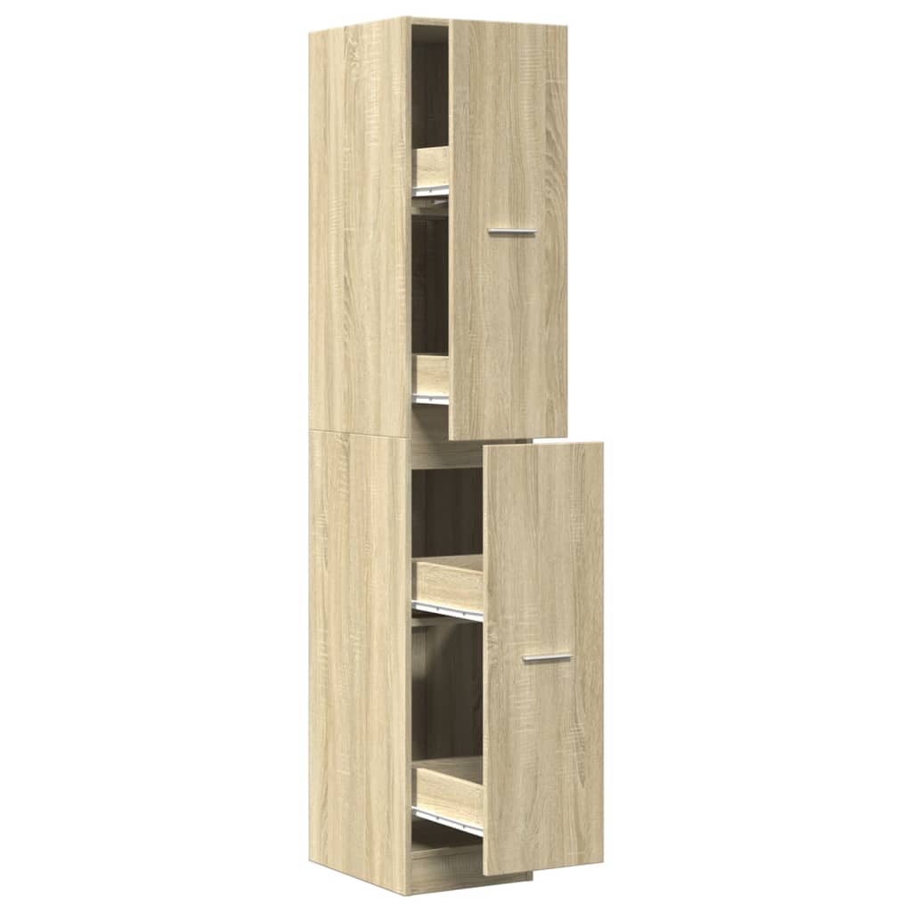 apotekerskab 30x41x174,5 cm konstrueret træ sonoma-eg