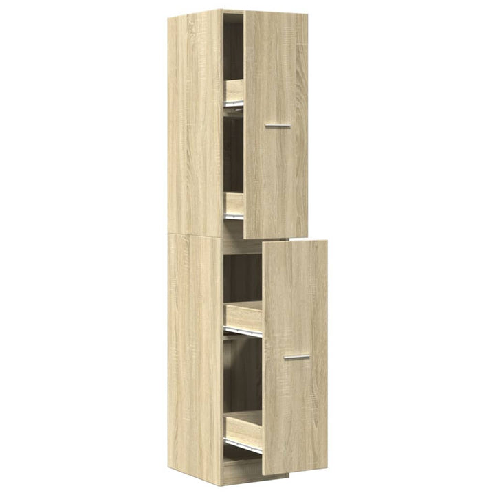 apotekerskab 30x41x174,5 cm konstrueret træ sonoma-eg