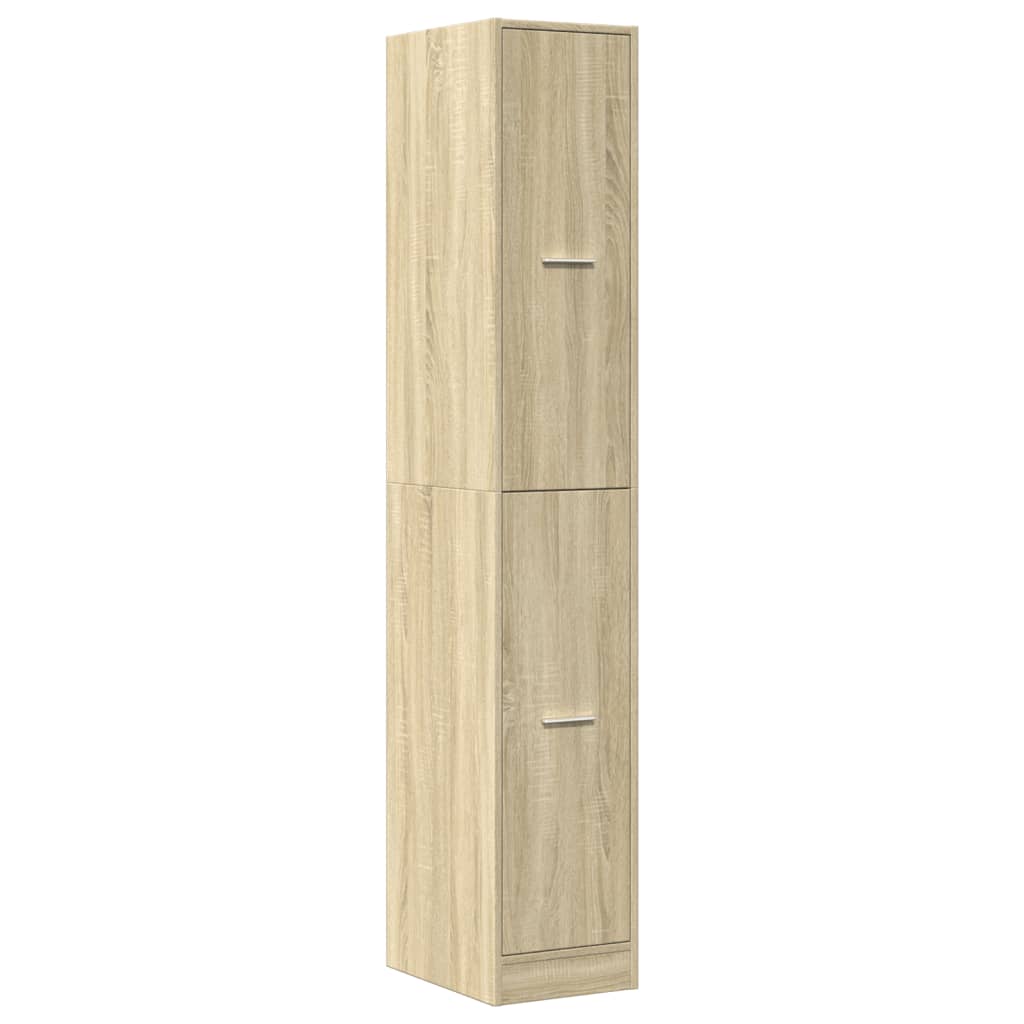 apotekerskab 30x41x174,5 cm konstrueret træ sonoma-eg
