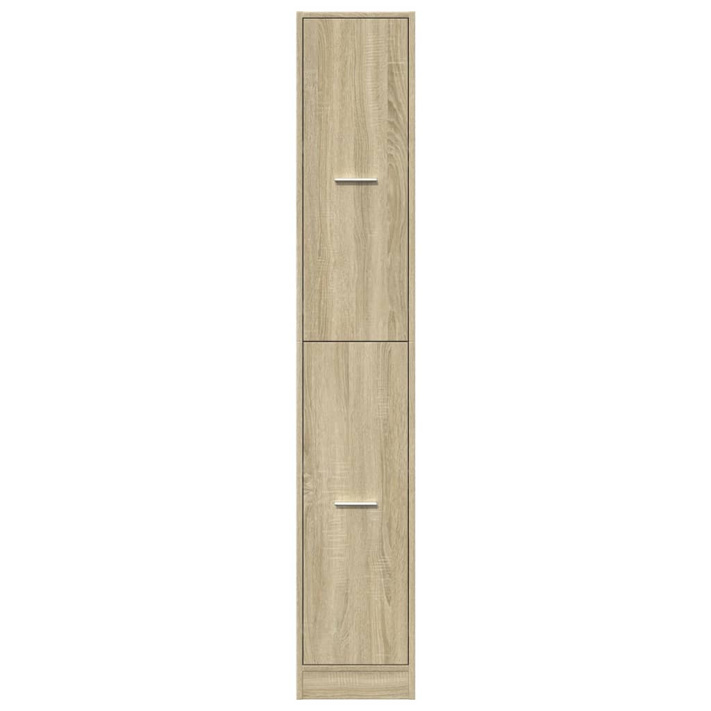 apotekerskab 30x41x174,5 cm konstrueret træ sonoma-eg