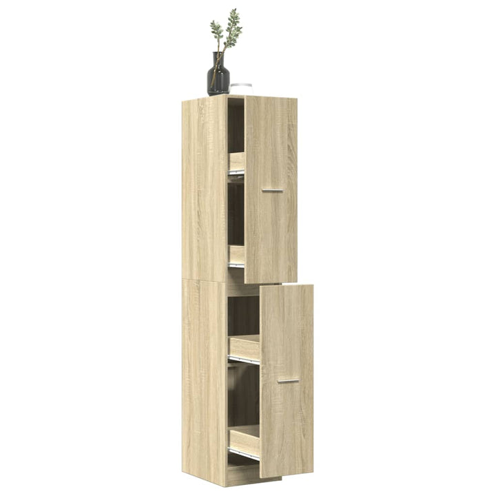 apotekerskab 30x41x174,5 cm konstrueret træ sonoma-eg