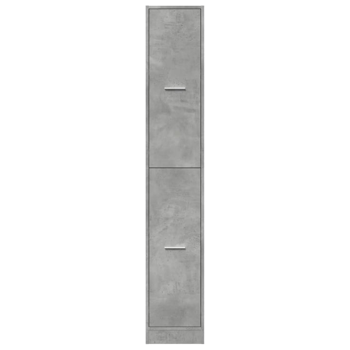 apotekerskab 30x41x174,5 cm konstrueret træ betongrå